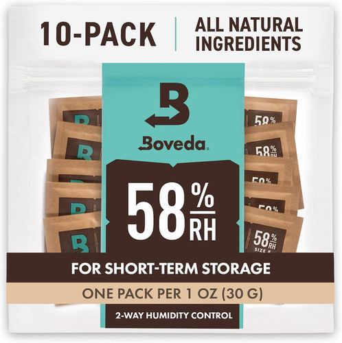 Boveda size 8 humidity - 58%, rh